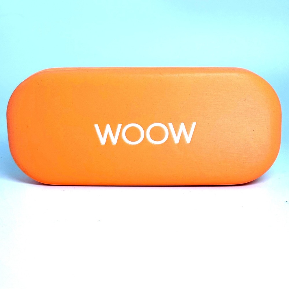 WOOW Eyewear Hard Shell Glasses Case Orange Matte Clamshell Protective Cover